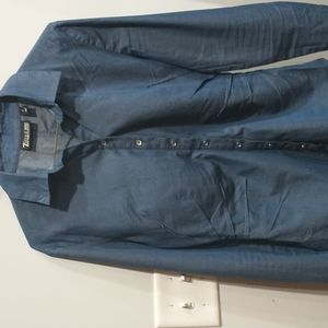 7TH AVENUE DESIGN STUDIO NEW YORK & COMPANY JEAN BLOUSE SIZE S